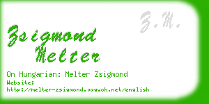 zsigmond melter business card